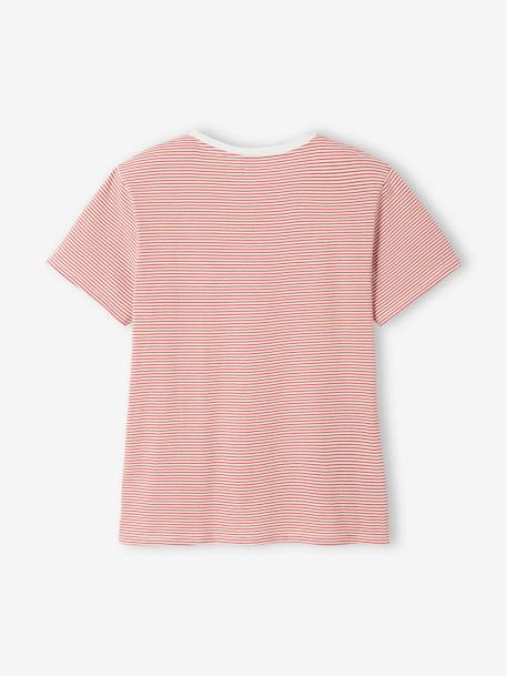 T-Shirt aus Baumwolle, Schwangerschaft & Stillzeit Oeko-Tex - grün gestreift+marine gestreift+rot gestreift - 20