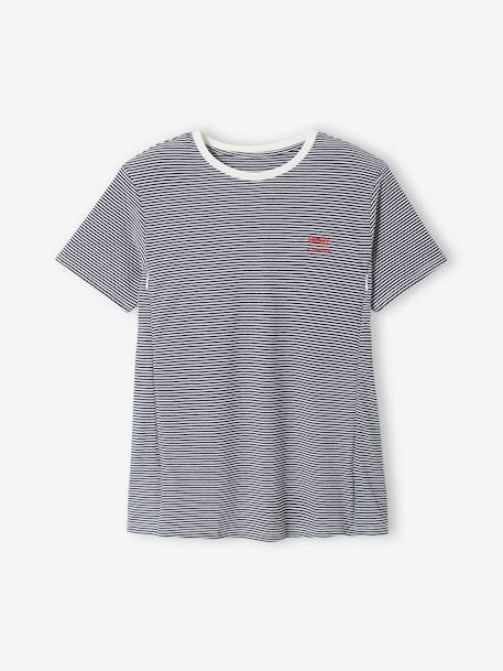 T-Shirt aus Baumwolle, Schwangerschaft & Stillzeit Oeko-Tex - grün gestreift+marine gestreift+rot gestreift - 14