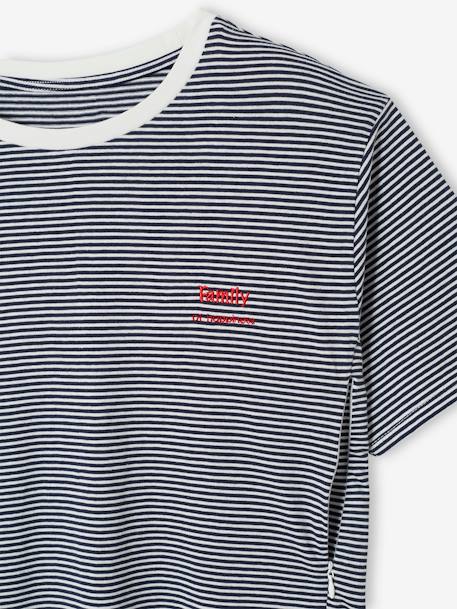 T-Shirt aus Baumwolle, Schwangerschaft & Stillzeit Oeko-Tex - grün gestreift+marine gestreift+rot gestreift - 16