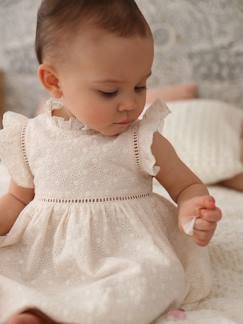 Babymode-Baby Kleid, Lochstickereien