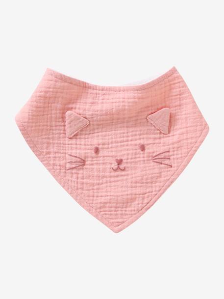 3er-Pack Baby Halstücher, Baumwoll-Musselin Oeko-Tex altrosa katze+beige bedruckt/hygge+nachtblau/polarstern+pack grün panda+pack weiß/grün löwe+pack weiß/orange fuchs+salbeigrün/drache+salbeigrün/waldspaziergang 4