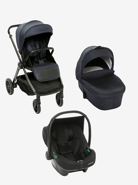 Kombi-Kinderwagen „Auriga“ mit Babyschale & Babywanne - nachtblau+schiefergrau - 1