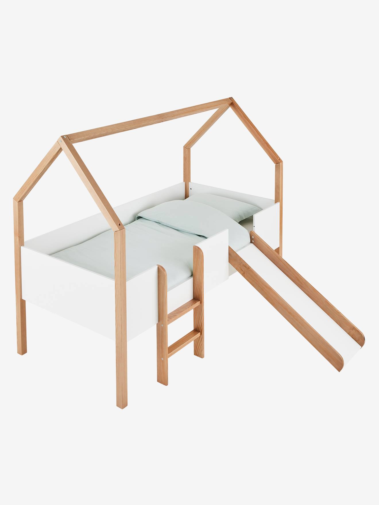 Thumbnail - Kinderzimmer Hausbett mit Rutsche KOKOSNUSS