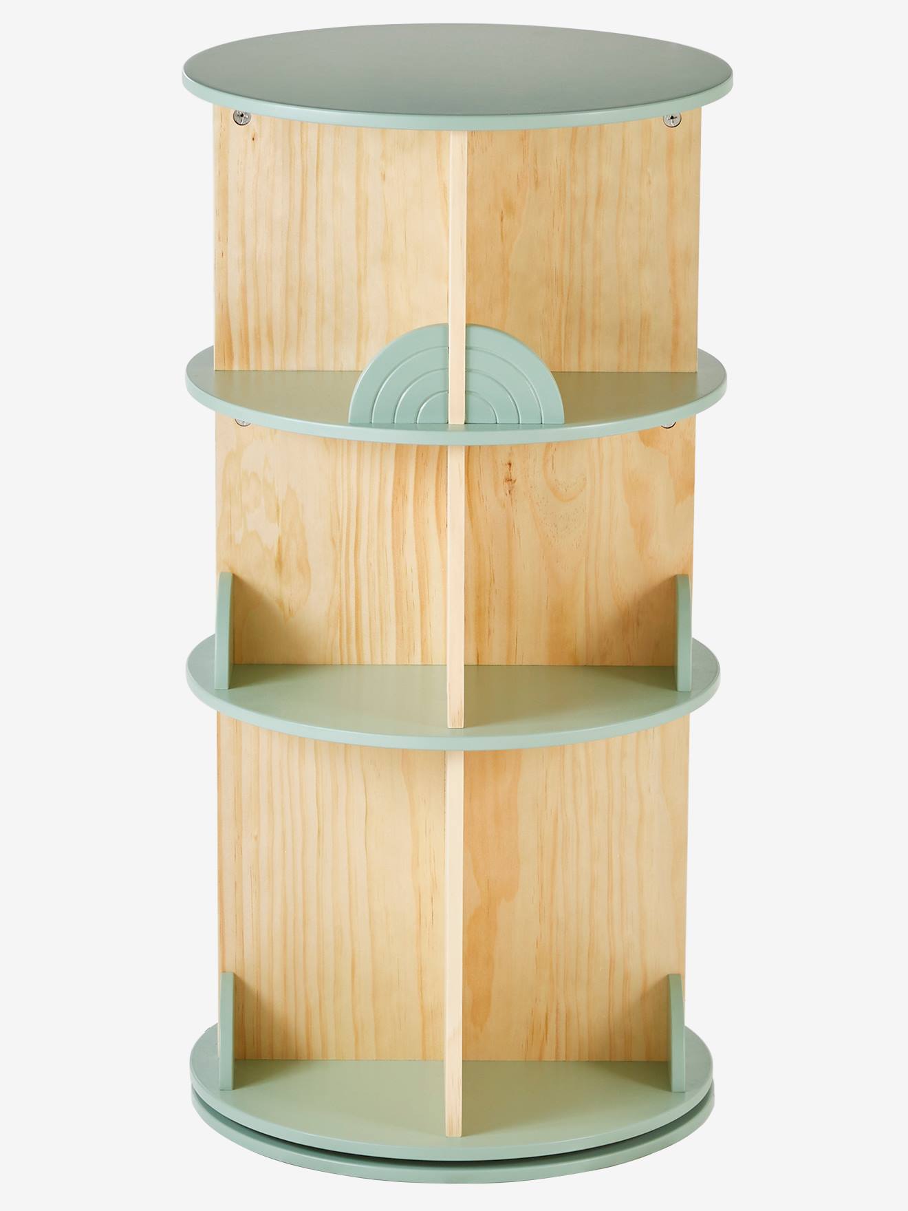 Thumbnail - Drehbares Bücherregal REGENBOGEN Kinderzimmer salbei