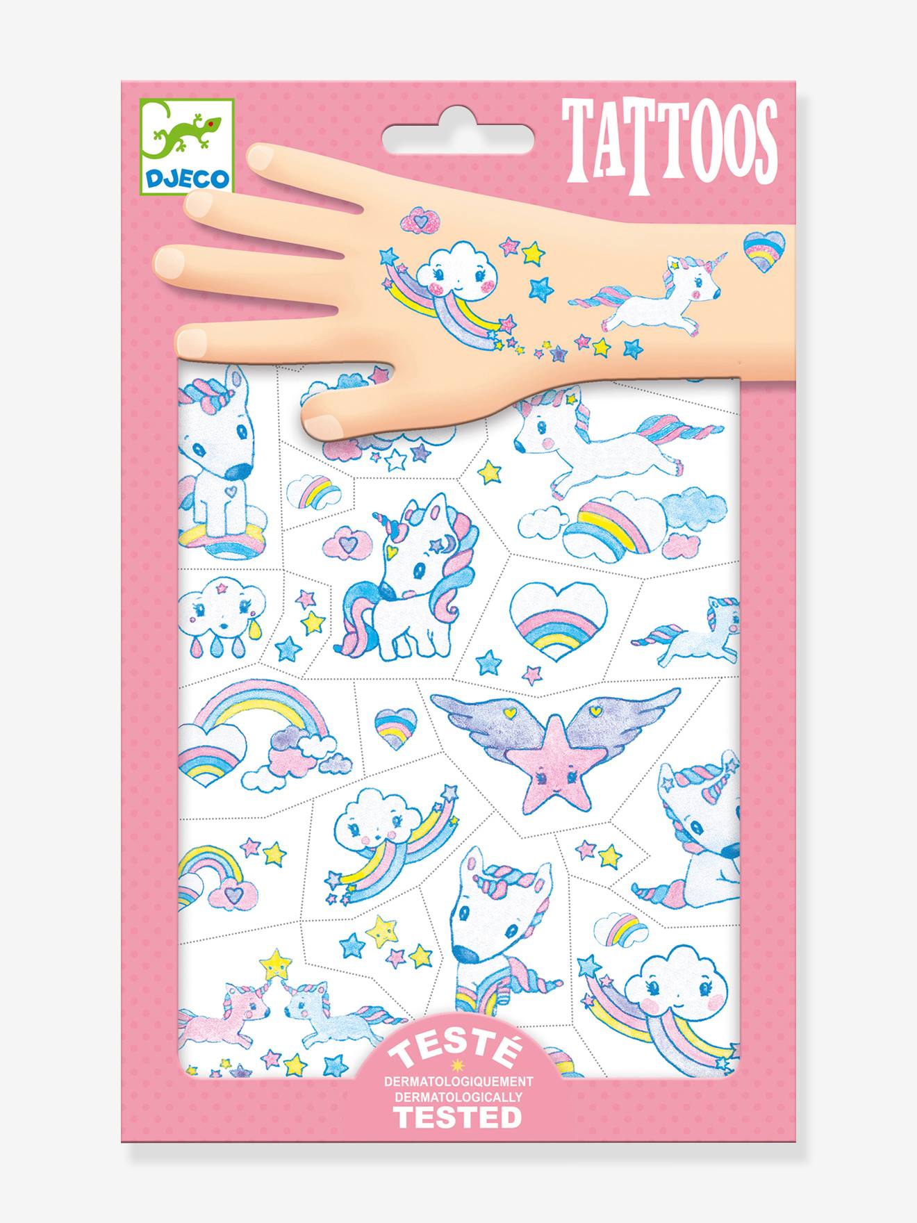 Kinder Klebetattoos EINHORN DJECO