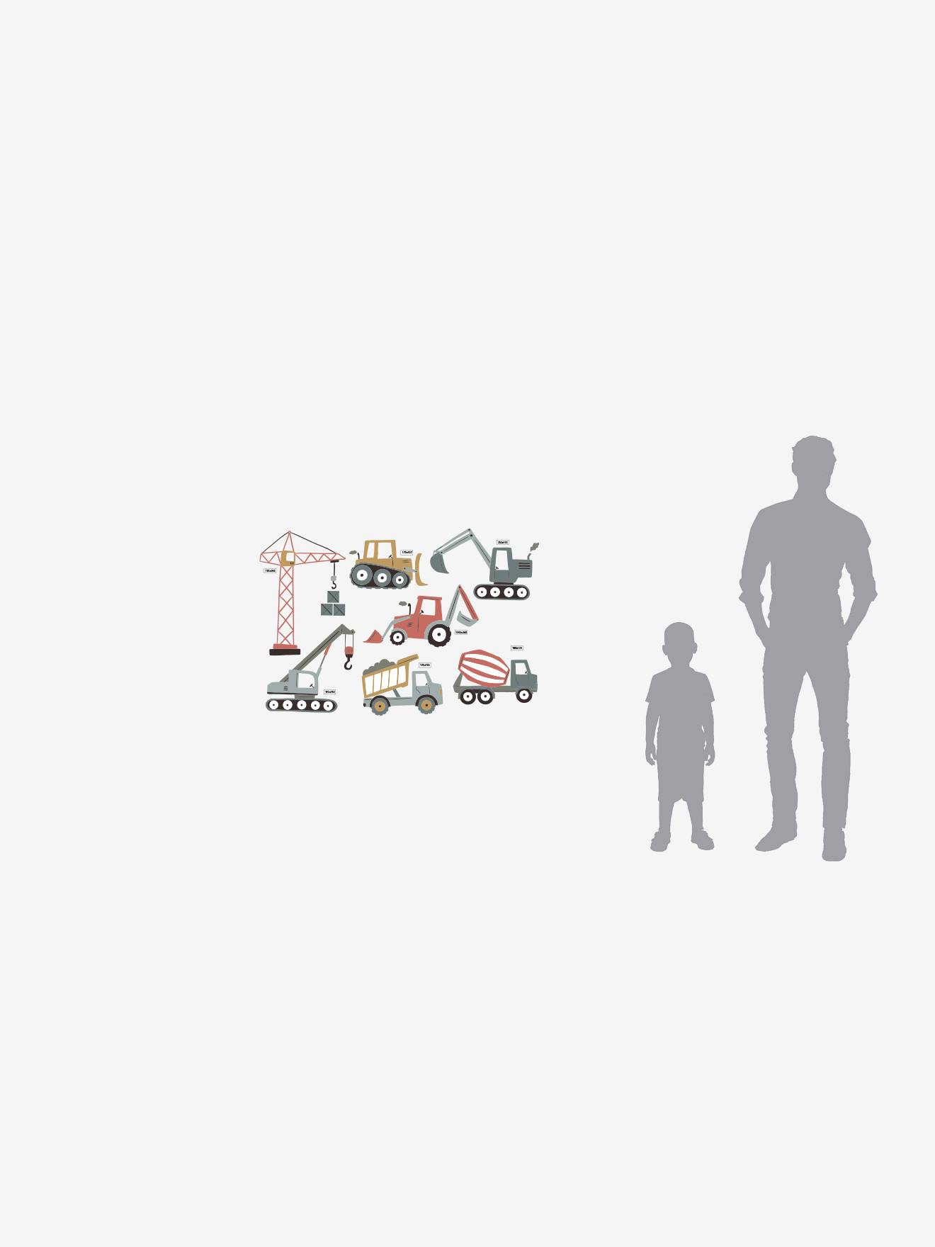 Thumbnail - Kinderzimmer Wandsticker BAUSTELLENFAHRZEUGE