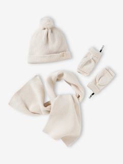 Maedchenkleidung-Mädchen Set: Mütze, Schal & Handschuhe
