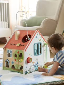 Spielzeug-Baby-Tasten & Greifen-Baby Activity-Haus, Holz FSC