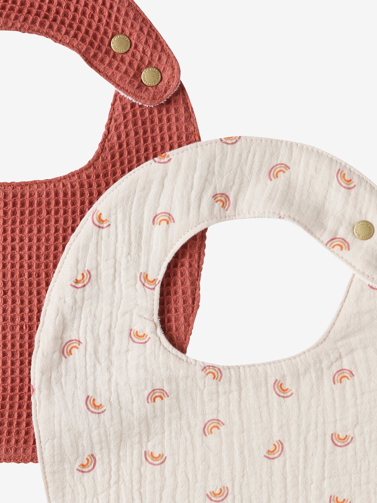 Thumbnail - 2er-Pack Baby Lätzchen aus Musselin/Waffelpikee