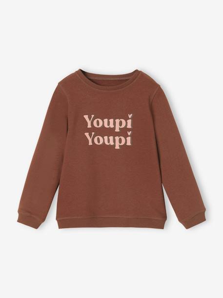 Mädchen Sweatshirt BASIC - blau-les copines+pflaume+pudrig rosa+rosa+schokolade+smaragdgrün+violett - 22