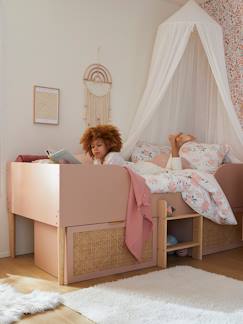 Kinderzimmer-Kindermöbel-Babybetten & Kinderbetten-Kinderbetten-Kinder Hochbett POESIE, Schubladen mit Rattan