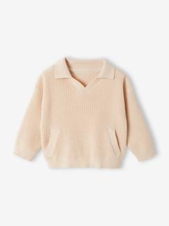 Babymode-Pullover, Strickjacken & Sweatshirts-Baby Pullover mit Polokragen Oeko-Tex