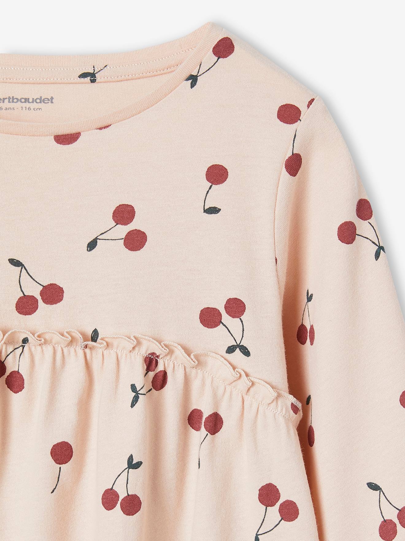 Vertbaudet Mädchen Sport-T-Shirt Mit Glanzstreifen – 100 % Baumwolle
