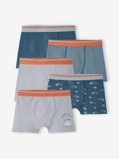 Jungenkleidung-Unterwäsche & Socken-5er-Pack Jungen Stretch-Boxershorts, Yeti