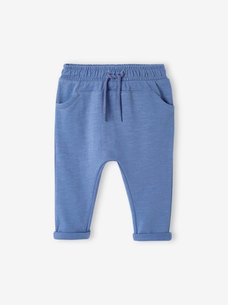 Sweathose für Jungen Baby  BASIC Oeko-Tex - dunkelblau+dunkelrosa+graublau+graugrün+hellblau+hellgrau meliert+karamell - 1