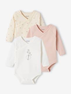 Babymode-Bodys-3er-Pack Baby Wickelbodys, lange Ärmel Oeko-Tex