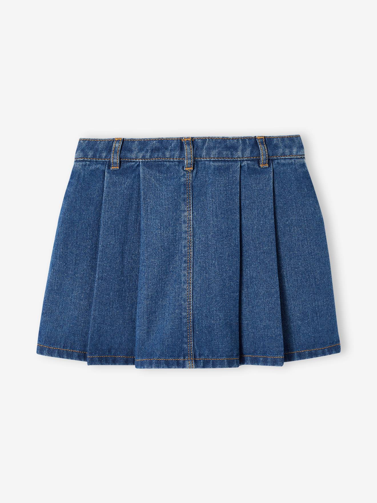 Thumbnail - Mädchen Faltenrock aus Denim