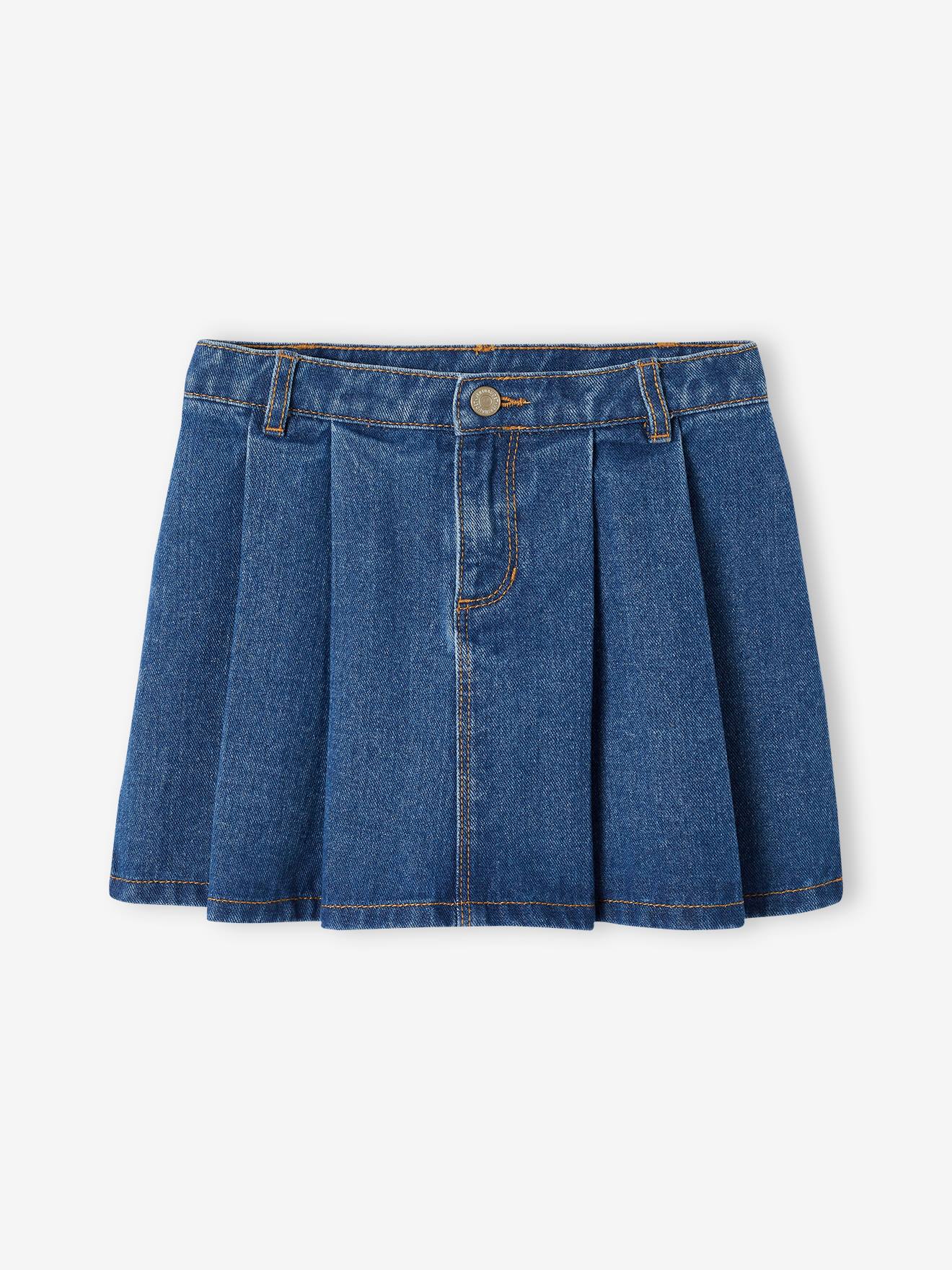 Thumbnail - Mädchen Faltenrock aus Denim