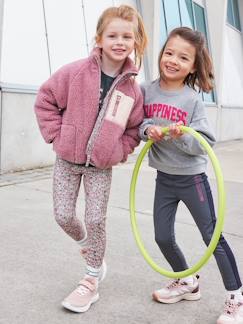 Maedchenkleidung- Jacken & Mäntel-Mädchen Sportjacke aus Teddyfleece
