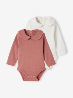 Babymode-2er-Pack Mädchen Baby Bodys, lange Ärmel