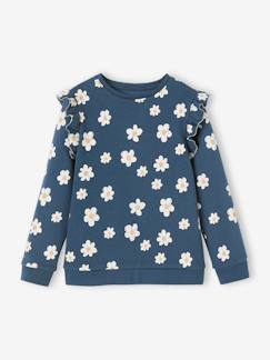 Maedchenkleidung-Pullover, Strickjacken & Sweatshirts-Mädchen Sweatshirt mit Volants und Prints