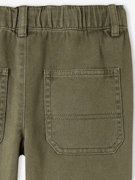 Jungen Hose mit Schlupfbund Oeko-Tex, Bundweite verstellbar moosgrün+nachtblau 4