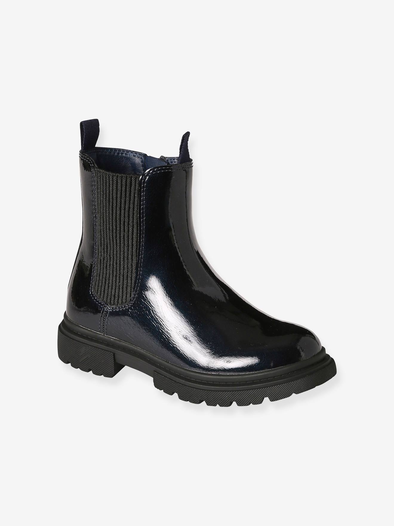 Mädchen Boots mit Reißverschluss und Dehneinsatz