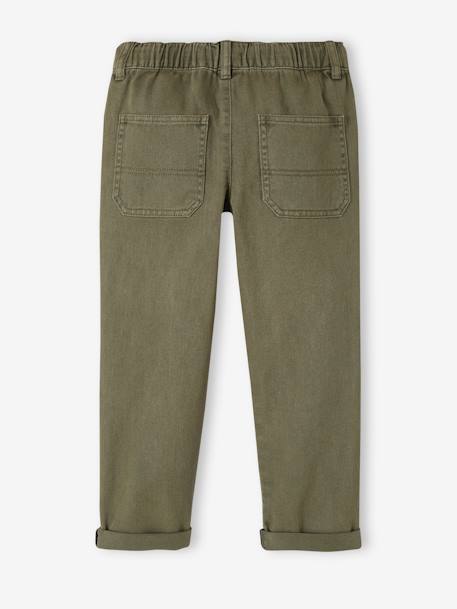 Jungen Hose mit Schlupfbund Oeko-Tex, Bundweite verstellbar moosgrün+nachtblau 2