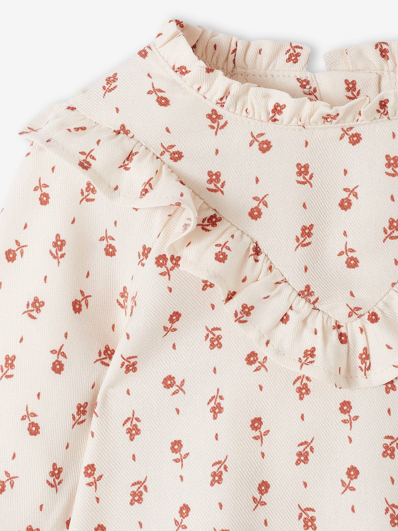 Thumbnail - Mädchen Baby Bluse mit Volant creme