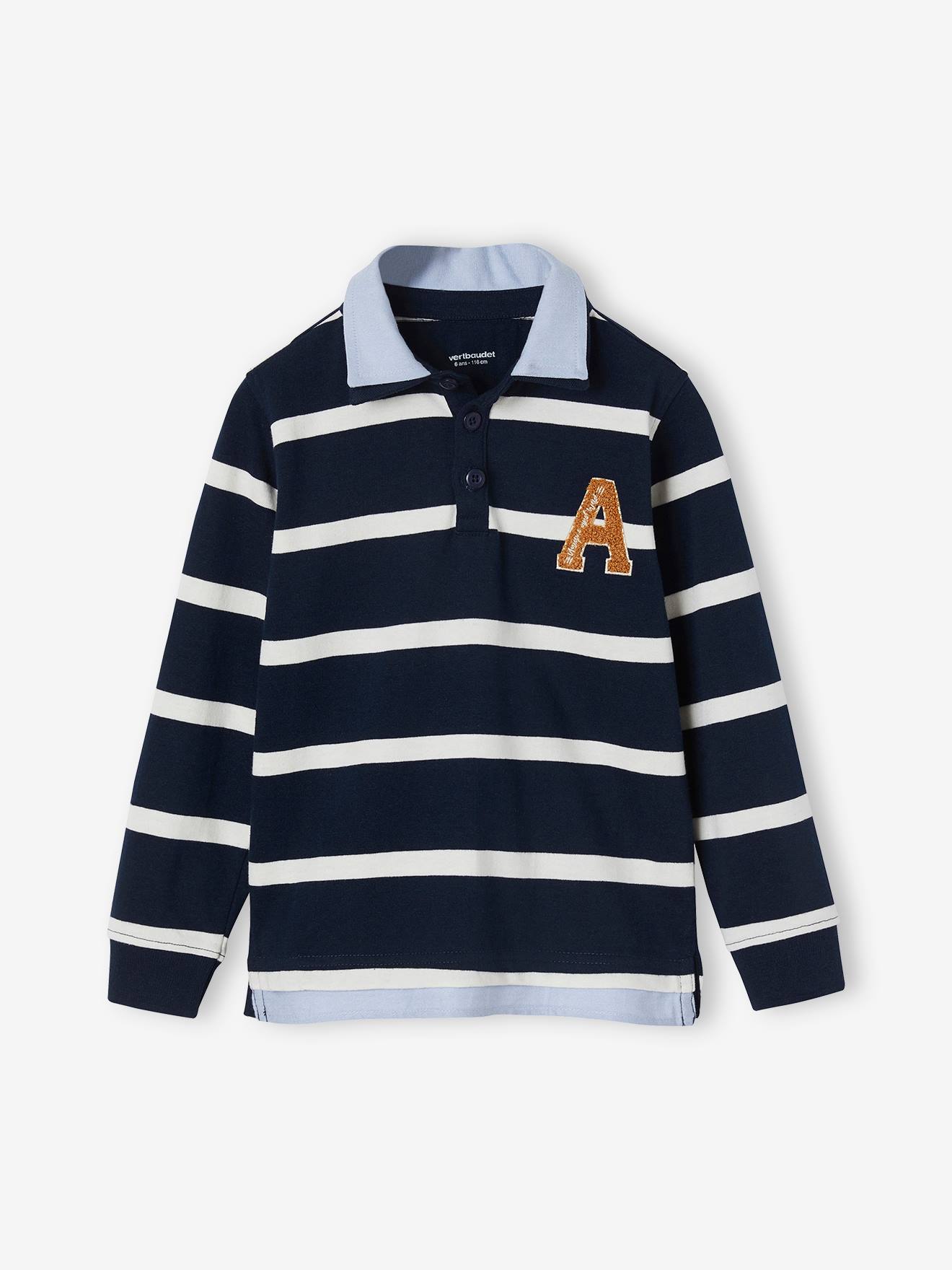 Jungen Langarm-Poloshirt mit Lageneffekt