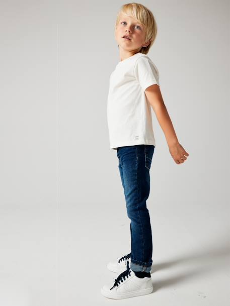 Jungen Straight-Fit-Jeans WATERLESS, Hüftweite REGULAR OEKO-TEX®, Bundweite verstellbar blue stone+dark blue 10