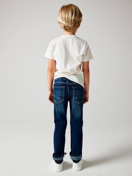 Jungen Straight-Fit-Jeans WATERLESS, Hüftweite REGULAR Oeko Tex - blue stone+dark blue - 15