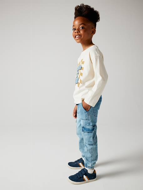 Jungen Cargo-Jeans mit Dehnbund OEKO-TEX®, Bundweite verstellbar blue stone+double stone 16