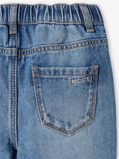 Mädchen Mom-Fit-Jeans, WATERLESS Hüftweite REGULAR - blue stone+double stone+jeansblau - 6