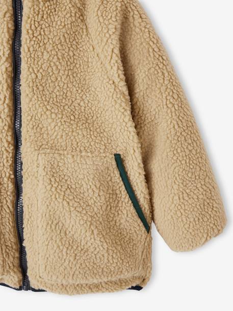 Jungen Wende-Steppjacke mit Teddyfleece, Recycling-Polyester-Wattierung marine+tannengrün 20