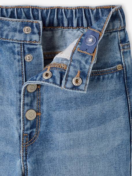 Mädchen Mom-Fit-Jeans, WATERLESS Hüftweite REGULAR - blue stone+double stone+jeansblau - 5