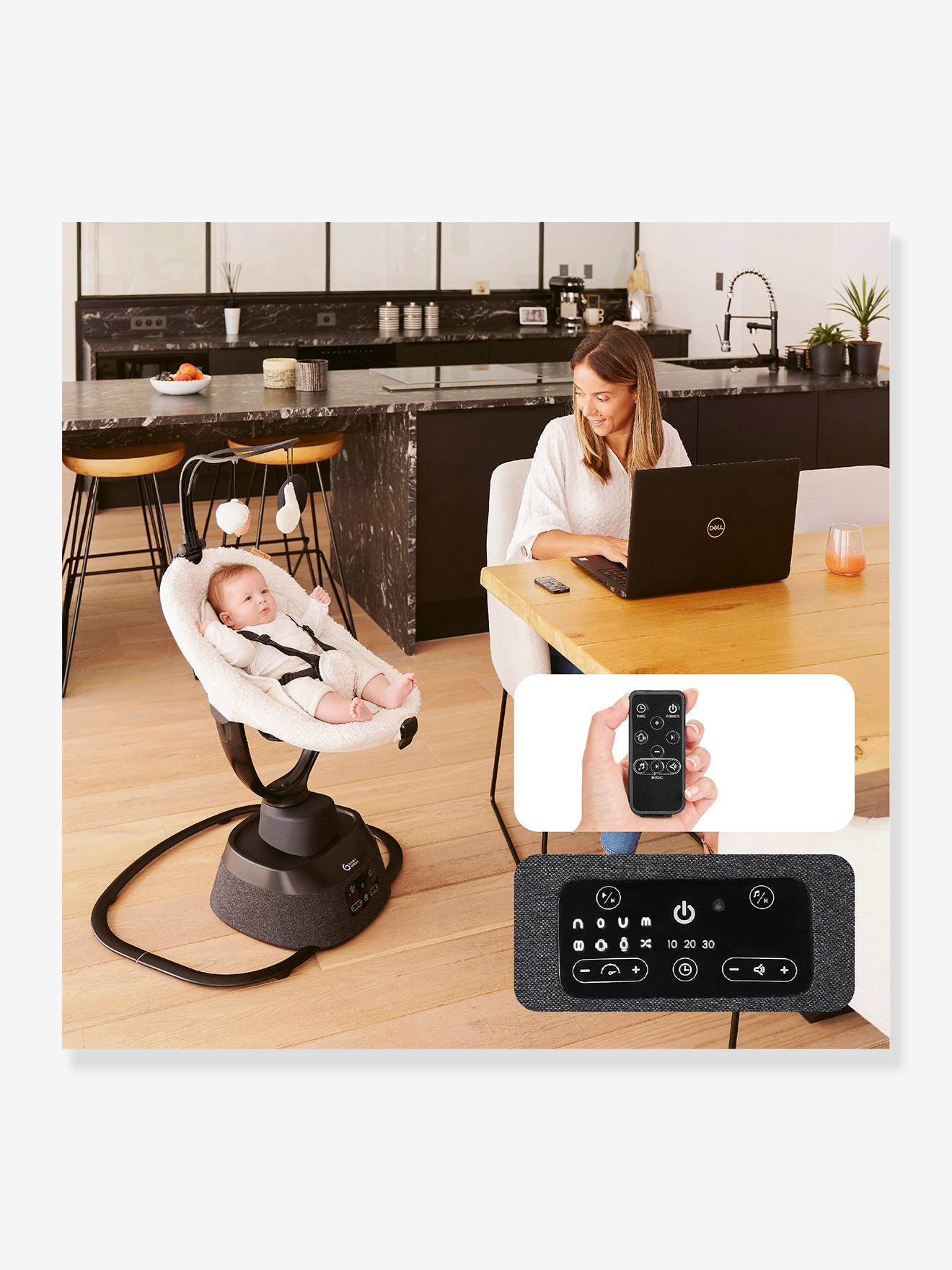 Thumbnail - Elektronische Baby Wippe SWOON EVOLUTION CURL BABYMOOV