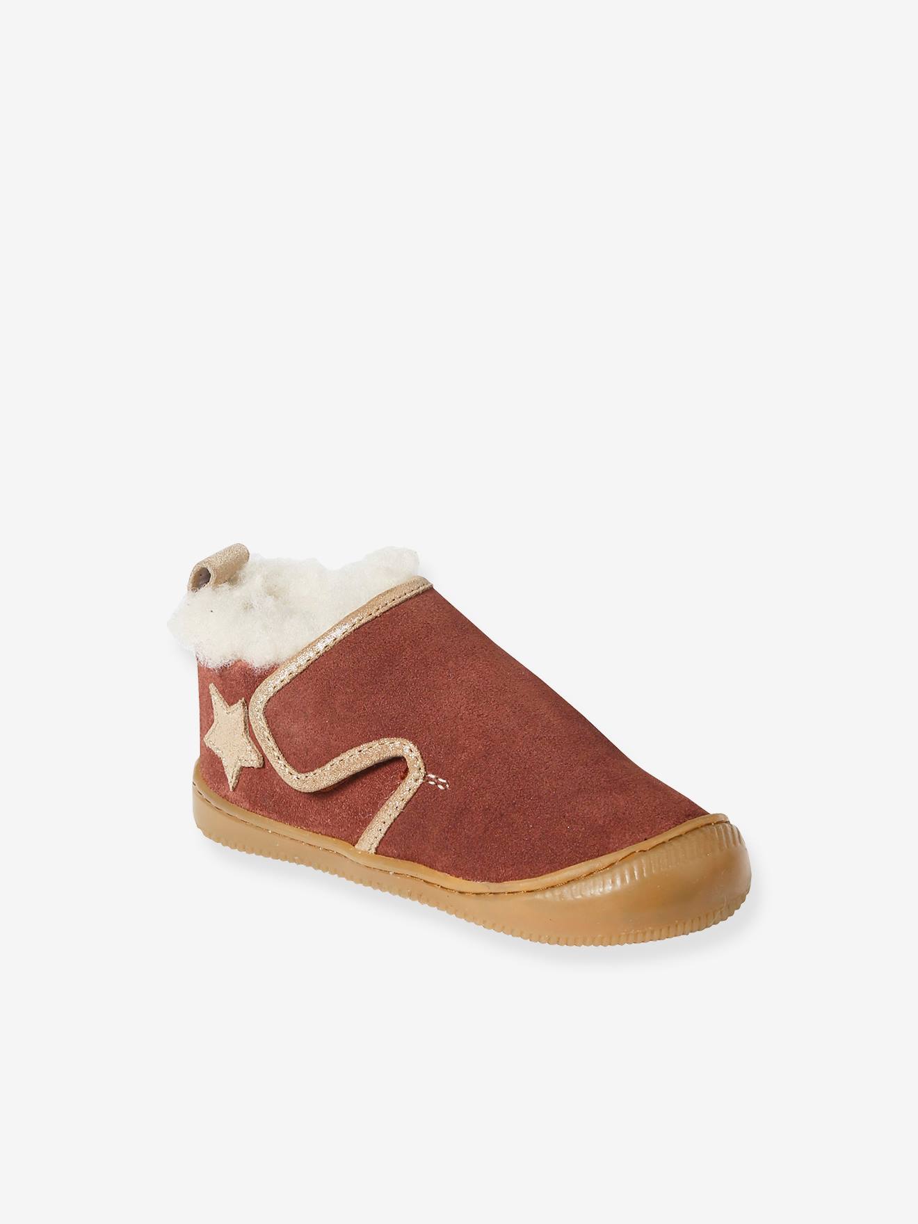 Warme Baby Hausschuhe mit Klettverschluss