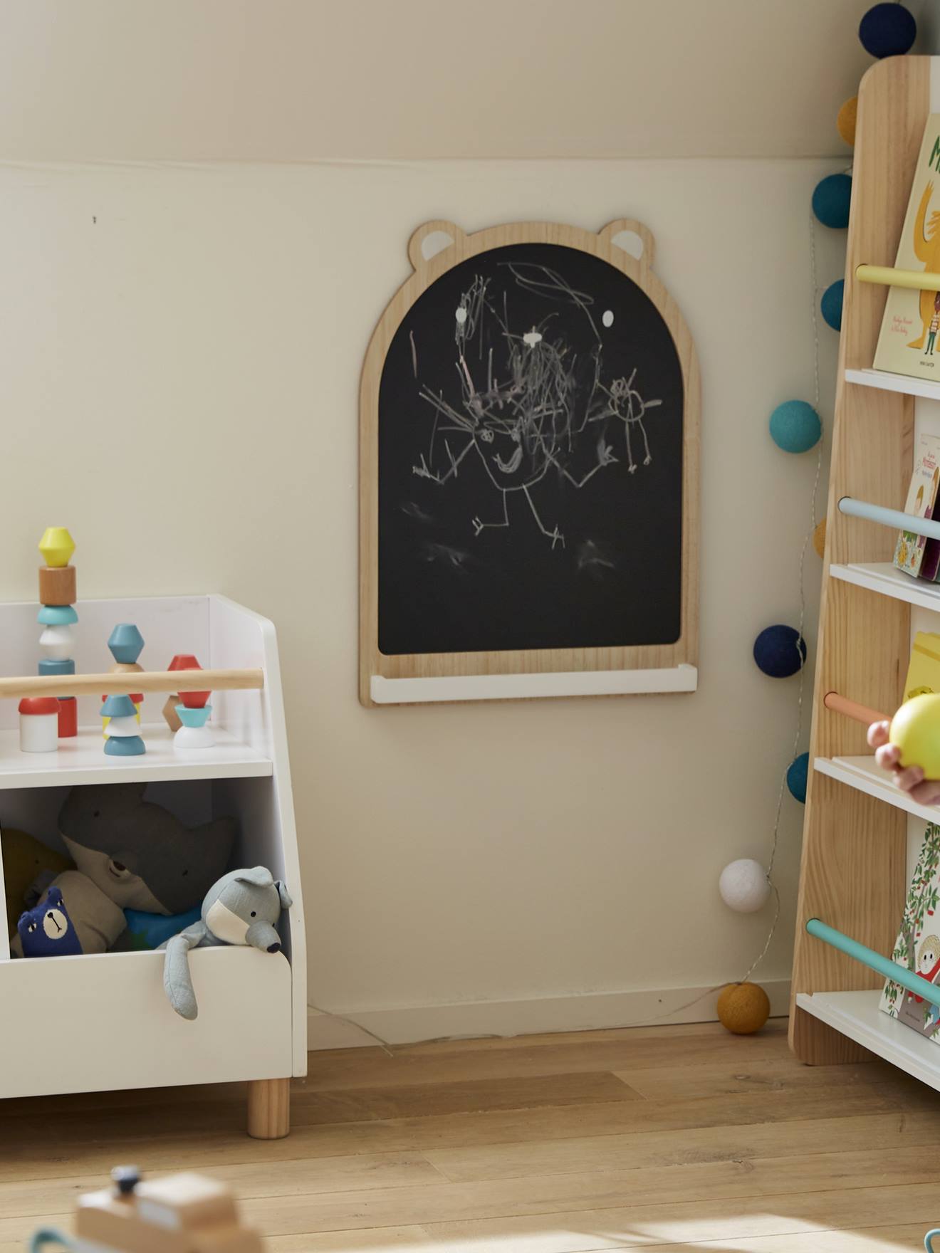 Vertbaudet Kinderzimmer Maltafel Bär Schwarz Einheitsgröße