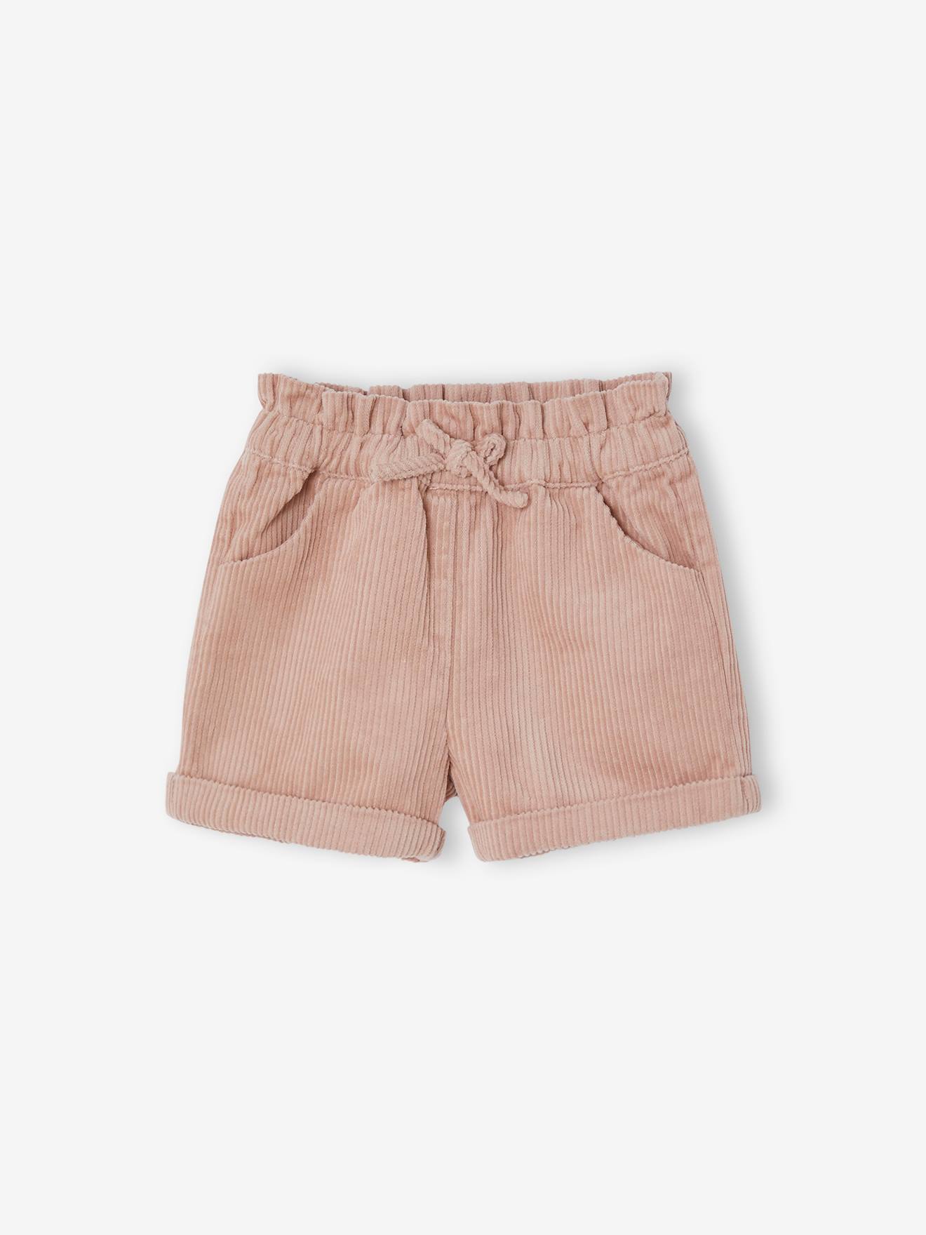 Mädchen Baby Cord-Shorts pudrig