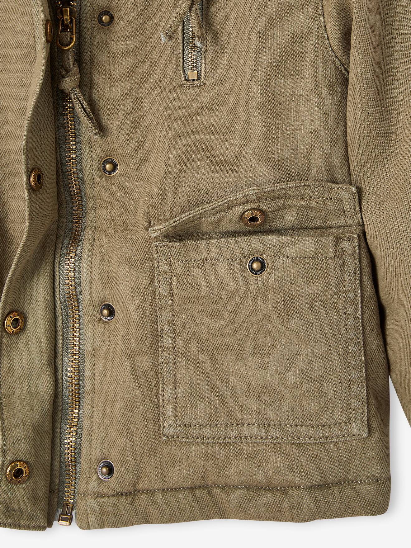 Thumbnail - Gesteppte Mädchen Jacke mit Stickerei hinten