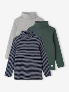 Jungenkleidung-Shirts, Poloshirts & Rollkragenpullover-3er-Pack Jungen Rollkragen-Shirts