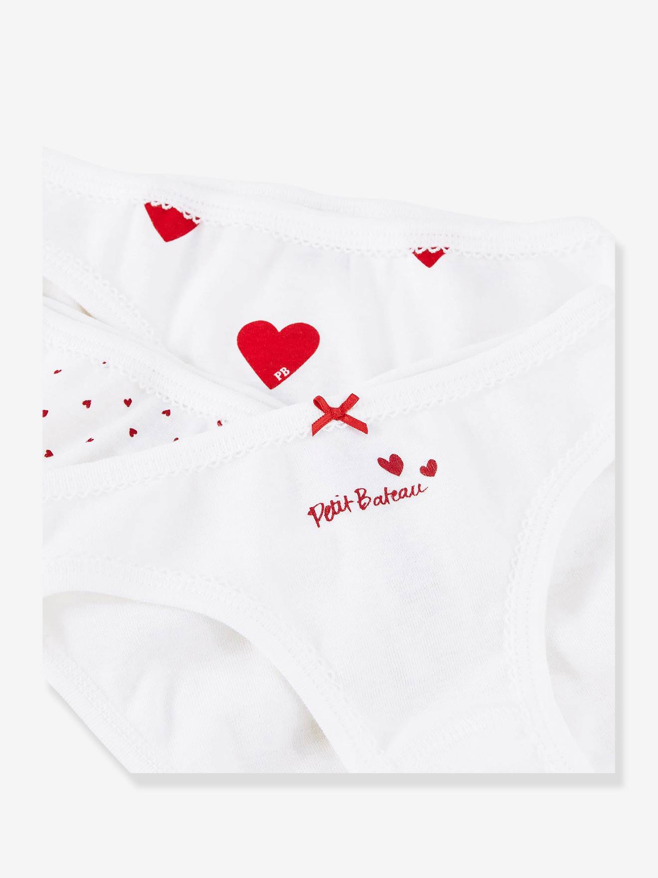 Thumbnail - 3er-Pack Mädchen Slips aus Bio-Baumwolle PETIT BATEAU
