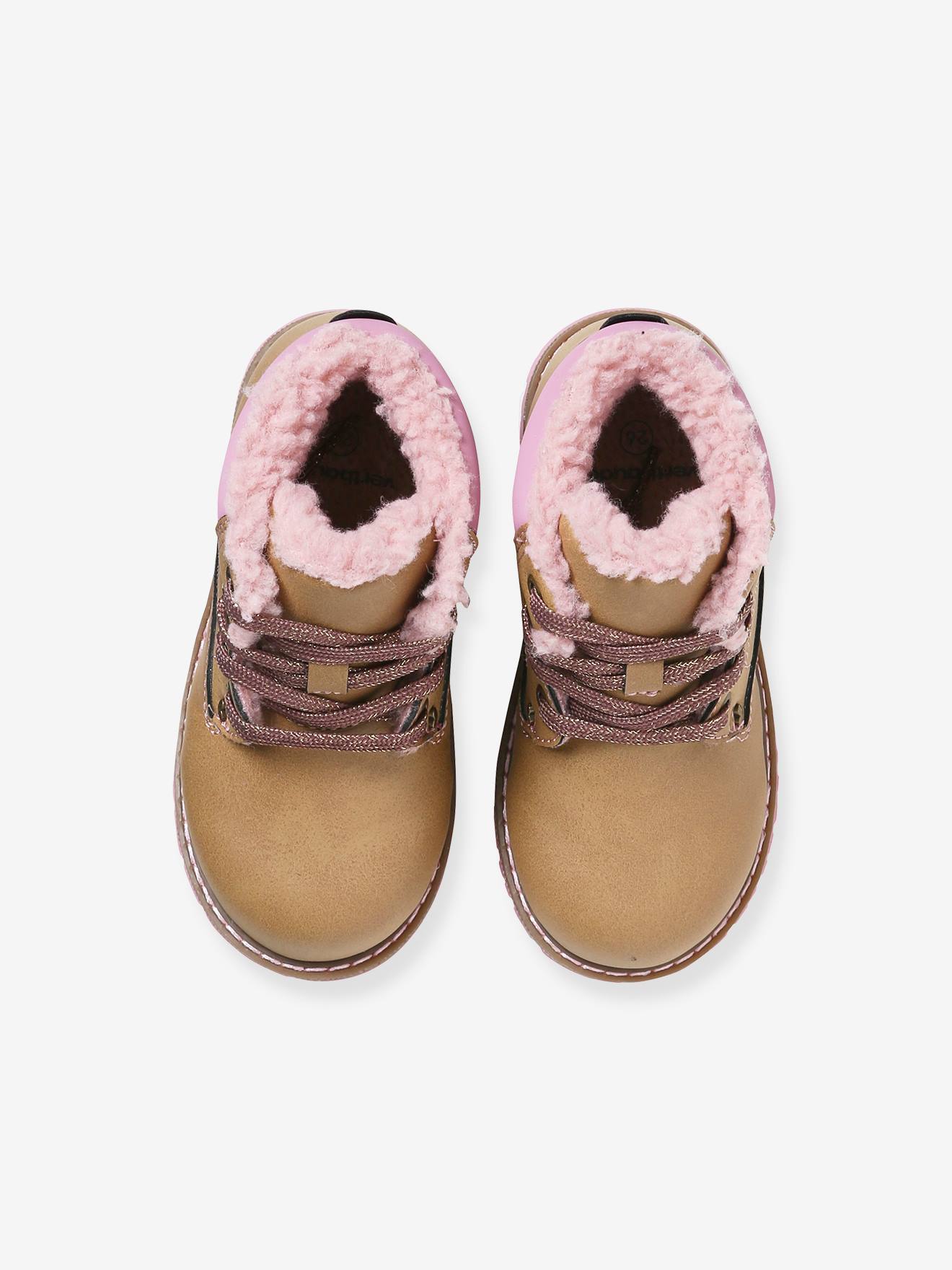 Thumbnail - Warme Mädchen Boots mit Anziehtrick camel