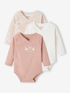 Babymode-3er-Pack Baby Wickelbodys, Bio-Baumwolle