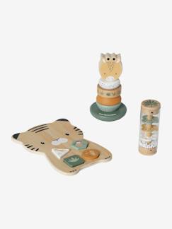 Spielzeug-Baby-Tasten & Greifen-3-teiliges Baby Lernspielzeug-Set TANSANIA, Holz FSC®