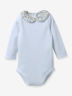 Babymode-Baby Body mit Liberty-Kragen CYRILLUS, Bio-Baumwolle