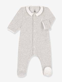 Babymode-Strampler & Schlafanzüge-Baby Samt-Strampler PETIT BATEAU