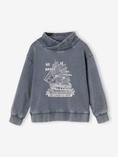 Jungenkleidung-Pullover, Strickjacken, Sweatshirts-Jungen Sweatjacke mit Schalkragen