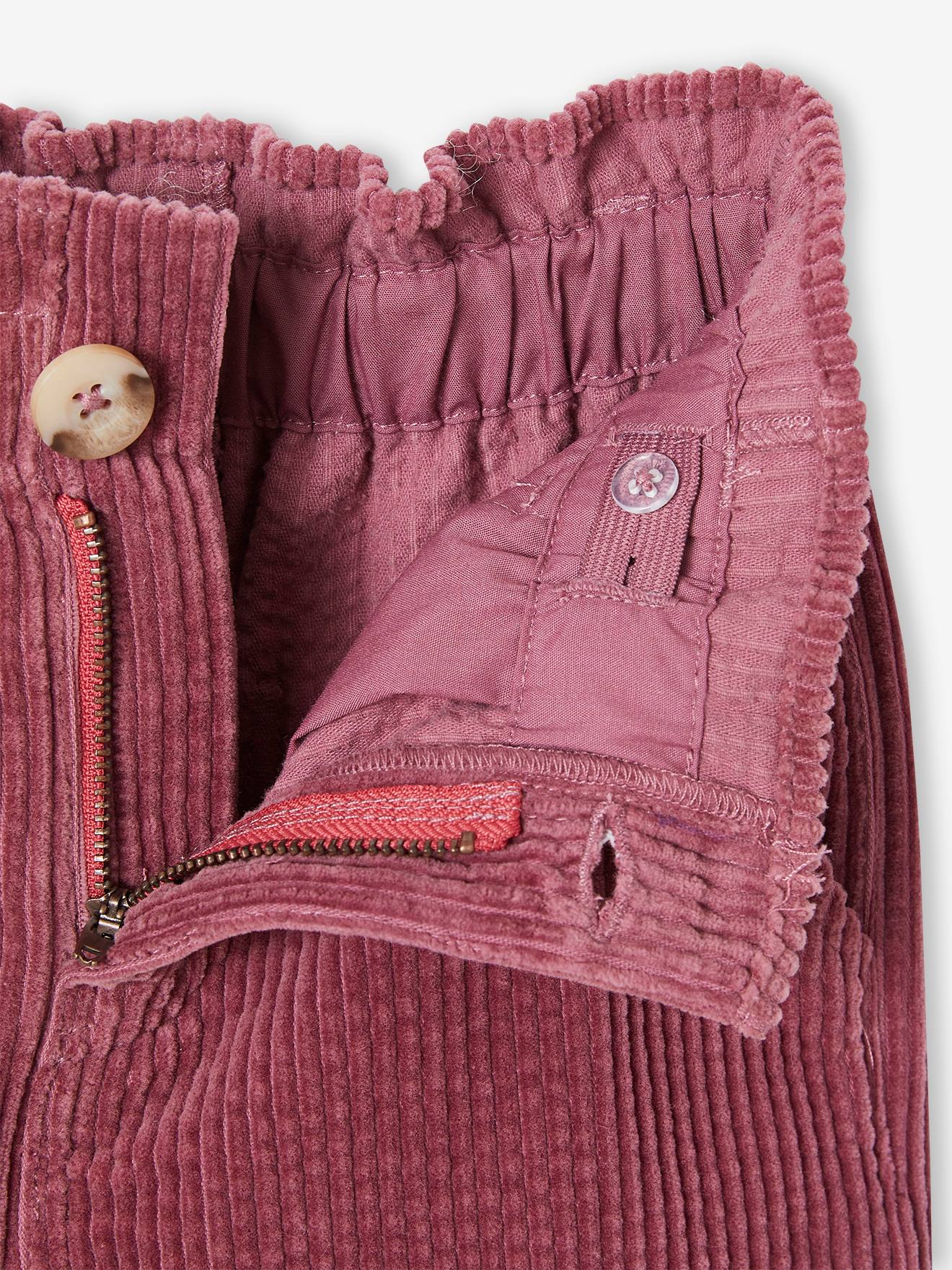 Thumbnail - Weite Mädchen Cordhose mit Paperbag-Bund
